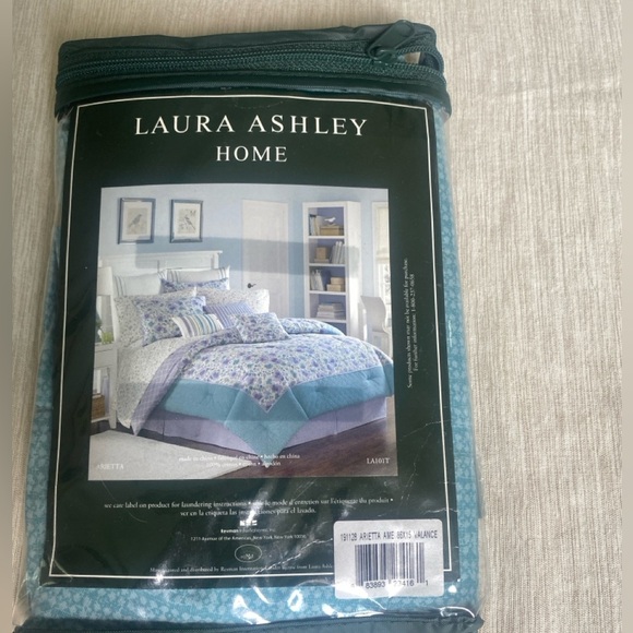 Laura Ashley Home Arietta Valance 15 x 86 Blue Cottage New Top Treatment - Picture 4 of 4